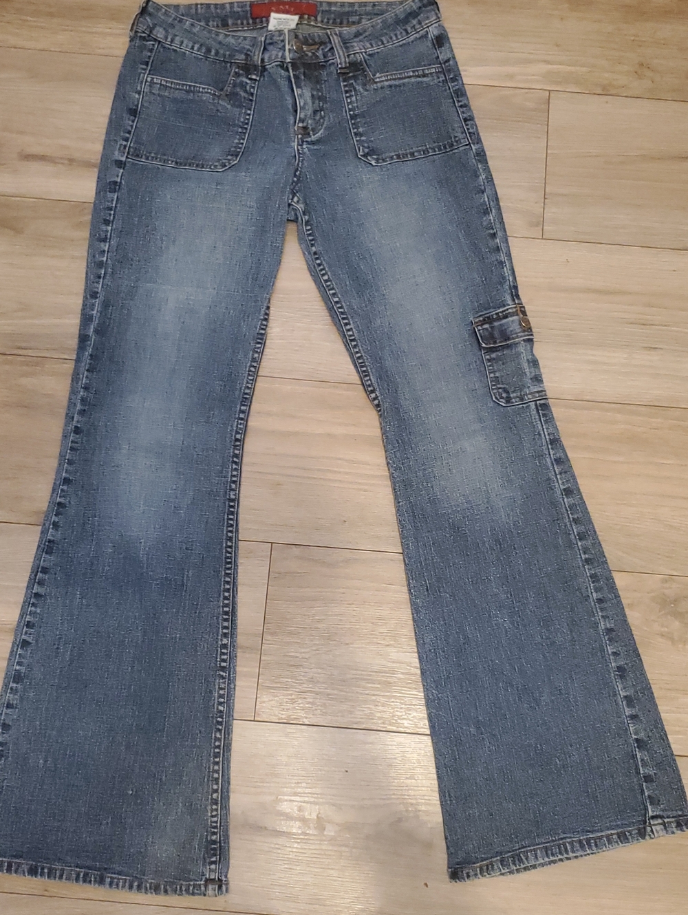 YMI Light Blue Denim Flare Jeans with Utility Pocket